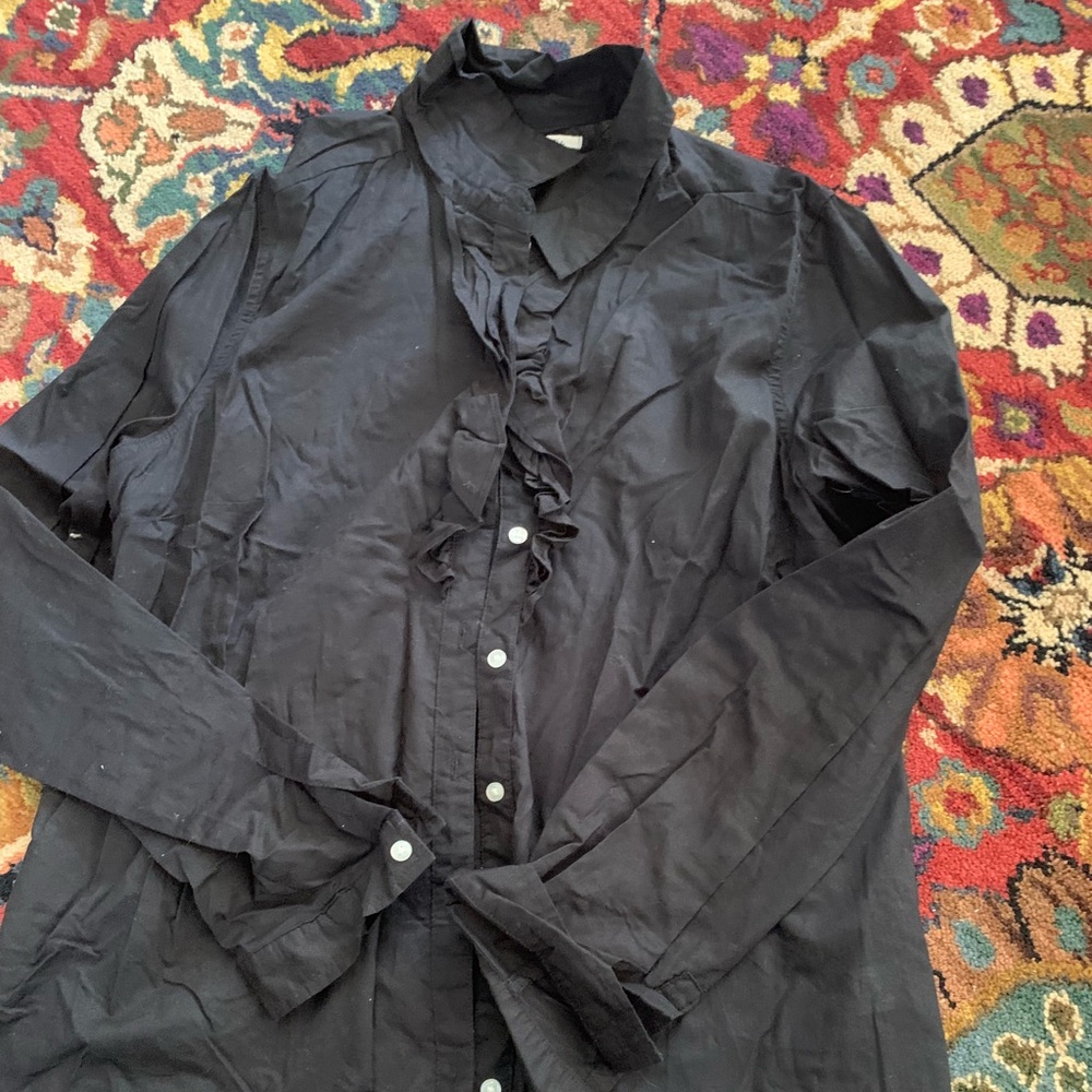 Old Navy Black Button Down Blouse